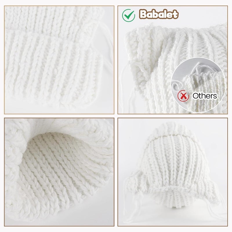 Babalet Store Cat Ear Beanie for Women Warm Winter Cap Chunky Knit Crochet Hat Slouchy Fox Hat Women Winter Trendy Headwear - Image 2